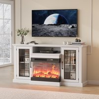Qeetex 24in Electric Fireplace 59 Inch TV Stand 3 Sided Glass Electric Fireplace 750W/1500W | GWPHK-34J4DVJE