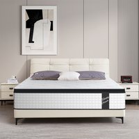 YINIX 12-in Medium Queen Memory foam Mattress in a Box in White | CD078CK