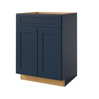 allen + roth Port 24-in W x 34.5-in H x 24-in D Navy Base Fully assembled Cabinet Flat Panel Shaker in Blue | 20251NV