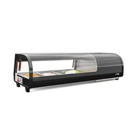 Koolmore - 46 in. Glass Sushi Countertop Display Refrigerator with 4 Stainless Steel Trays (KM-SR46-BK) - Black