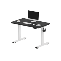 FlexiSpot - E2 40''W Electric Adjustable Standing Desk Chipboard, /White - Black