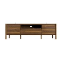 Famapy - Classical TV Stand: Fits 70 - Inch TVs, Sturdy Wood Legs & Smart Storage - Wooden
