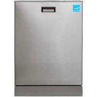 Equator - 24" Built-In Dishwasher Top Control 3rd Rack 15 place 3.4g Sanitize 51 dB Turbo Dry Energy Star 110V ADA - Silver