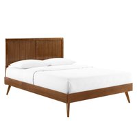 Modway - Alana Wood King Platform Bed With Splayed Legs - Brown