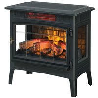 Hivvago - Infrared Quartz Electric Fireplace Stove Heater - Black