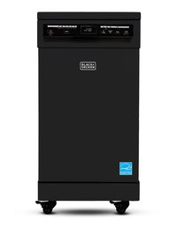 Black+Decker - 18” Portable Dishwasher - Black