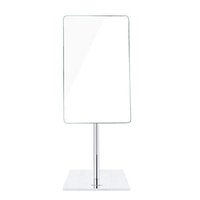 Cedar Assembly - 8 Inch 3x Magnified Tabletop Rectangular Adjustable Makeup Mirror 304 Stainless Steel Polished Chrome 2234(3x) - Chrome-3x-6"L x 7.9"W