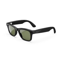 Ray-Ban Meta - Refurbished Excellent - Wayfarer glasses with Meta AI, Audio, Photo, Video Compatibility - Green Lenses - Shiny Black