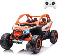 Acekool - Licensed Can-Am 2-Seater Kids Ride On UTV, 24V Electric Car w/Remote, 4×200W Motors, Suspension, EVA Tires, LED Lights - Orange