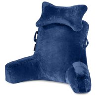 ThinkLink Electronic - Reading Pillow Extra Large 31" Bed Rest With Detachable Neck Roll For Sitting In Or Couch Adult Watching Tv/ga - Blue