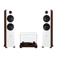 Fluance - RT81 Elite High Fidelity Vinyl Turntable and Ai81Powered 2-Way Floorstanding Tower Speakers - Natural Walnut