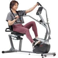 Sunny Health & Fitness - Performance Smart Recumbent Bike with Arm Exerciser - Grey