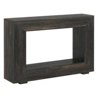 SlickBlue - Modern Farmhouse Long Sofa Table with Wood Finish for Living Room - Dark Grey