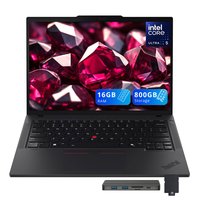 Lenovo - ThinkPad T14 G5 14" WUXGA Laptop,Intel Ultra 5 125U,16GB RAM,512GB SSD+288GB Docking Station,Backlit Keyboard,Win 11 - Black