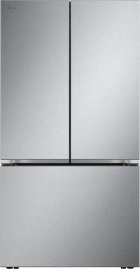 LG - 36-in Wide Counter-Depth MAX 26.5 Cu. Ft. French Door Smart Refrigerator with Internal Water Dispenser - Stainless Steel