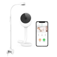 VEGA AUTOMOTIVE - Peekababy Camera With Wireless Audio Adjustable Mount Monitor Works Via 2 hz For Wide Coverage Stable Conne - White