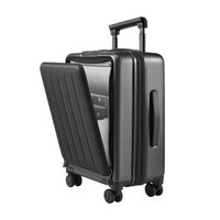 Dapper Styles - Carry On Luggage Airline Approved Suitcase conscious rugged construction crafted withcovestro - 01-Midnight Black (Seine Max)-Carry-On 20-Inch