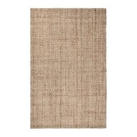 Manhattan Lane - Large Area Rug, Two Tone Handwoven Grid Pattern - Beige, Brown