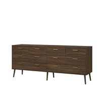Tvilum - Tone 8 Drawer Double Dresser, Mocha Oak - Brown