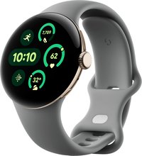 Google - Pixel Watch 3 (41mm) Smartwatch with Rose Quartz Band - LTE - Polished Silver - (2024)