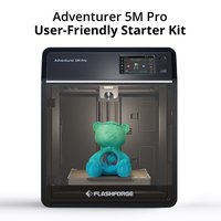 Flashforge - Adventurer 5M Pro 3D Printer, Auto Leveling, 280°C Quick Detachable Nozzle, Dual Filtration, 220×220×220mm - Black