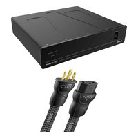 AudioQuest - PowerQuest 707 12-Outlet Surge Protector and Power Conditioner & NRG-Y3 1.0m 3-Pole AC Power Cable - Black