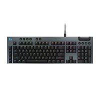 Logitech - G915 X Full-size Corded Mechanical GL Red Linear Switch Gaming Keyboard for PC/Mac with RGB Backlighting - Black