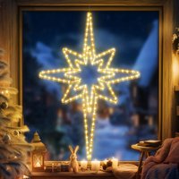 COTTAGE - Christmas 35 Snowflake Lights Decoration - Outdoor Waterproof Super-bright And With Ultimate Timer For Home - Bethlehem Star Lights