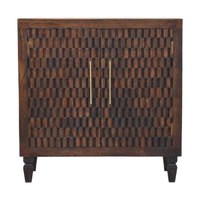 Artisan Furniture - Solid Wood Vesta Textured Cabinet - Brown
