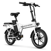 Windhorse - 16" Folding Electric Bike for Adults, 630W Peak Power, 20MPH, 35-Mile Range, 288Wh Removable Battery with Lock - White