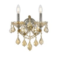 Elegant Lighting - Maria Theresa 2 light Wall Sconce - Golden Teak