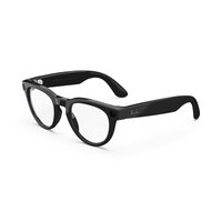 Ray-Ban Meta - Headliner glasses with Meta AI, Audio, Photo, Video Compatability - Clear Lenses - Shiny Black