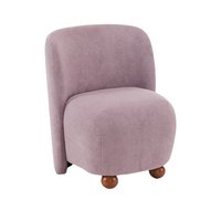 Boyel Living - Modern Low Back Upholstered Armless Living Room Chairs with Round Pine Wood Feet for Small Living Spaces - Purple