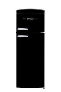 Unique Appliances - Classic Retro 7.5cu.ft Compact Top Freezer Refrigerator - Midnight Black