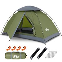 Skar Audio - Upgraded Backpacking Tents 1 2 Persons Easy Clip Setup Camping Tent Adults Scouts Heavy Rainproof - Army Green Tent-1 Person(7x3.8x3.8ft)