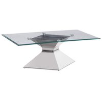 Coaster Co. of America - Jenny Glass Top Stainless Steel Coffee Table Chrome - Silver