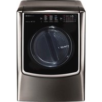 LG - SIGNATURE 9.0 Cu. Ft. Smart Electric Dryer with Steam and Sensor Dry - Black Stainless Steel