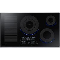 Samsung - 36" Induction Cooktop with WiFi and Virtual Flame - Stainless steel