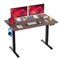 Hirose Alice - PayLessHere nch Electric Standing Desk Sit Stand up Desk Home Office Desk with Large Space Headphone Holder - Brown 48 inch