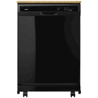 Whirlpool - 24" Front Control Tall Tub Portable Dishwasher - Black