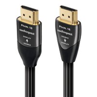 AudioQuest - Pearl 18 32.8' 4K-8K 18Gbps In-Wall Rated HDMI Cable - Black with White Stripes
