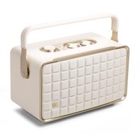JBL - Authentics 300 - Retro Style Wireless Bluetooth/WiFi Home Speaker, Built in Battery (4800mAh), Music Streaming Servi - White