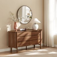 Cadence 6-Drawer Curved Dresser by Modway - Walnut