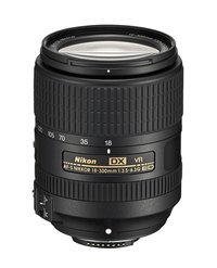 Nikon - AF-S DX NIKKOR 18-300mm f/3.5-6.3G ED VR Telephoto Zoom Lens for Select DX-Format DSLR Cameras - Black