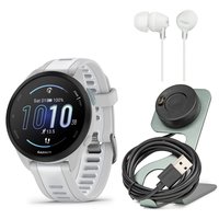 Garmin - Forerunner 165 GPS Running Smartwatch (Mist Gray/Whitestone) Bundle - TRUE - (2024)