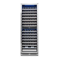 Yeego - 24" Wine Cooler Refrigerator Dual Zone, 154 Bottle , Freestanding & Built-in，40-65°F ，2 LED for Home - Stainless Steel