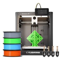 Flashforge - Adventurer 5M 3D Printer Bundle with 4× HS PLA 1kg Filaments (Random Colors) and Nozzle Set (0.25–0.8mm) - black