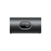 JmGO - PicoPlay+ 1080P Google TV Mini Portable Projector, 8W Dolby , 3D, HDR10, WiFi & Bluetooth for Home Party, Outdoor - Black