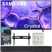 Samsung - 58" U8000F Crystal UHD 4K Smart TV (2025) Bundle w/ LG SKM1 2.0 Channel Compact BT Soundbar + Wall Mount Kit