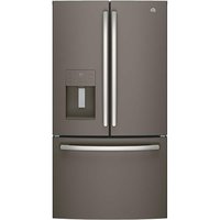 GE - 36 in. Wide 25.6 Cu. Ft. French Door Refrigerator with In-Door Ice Maker - Slate
